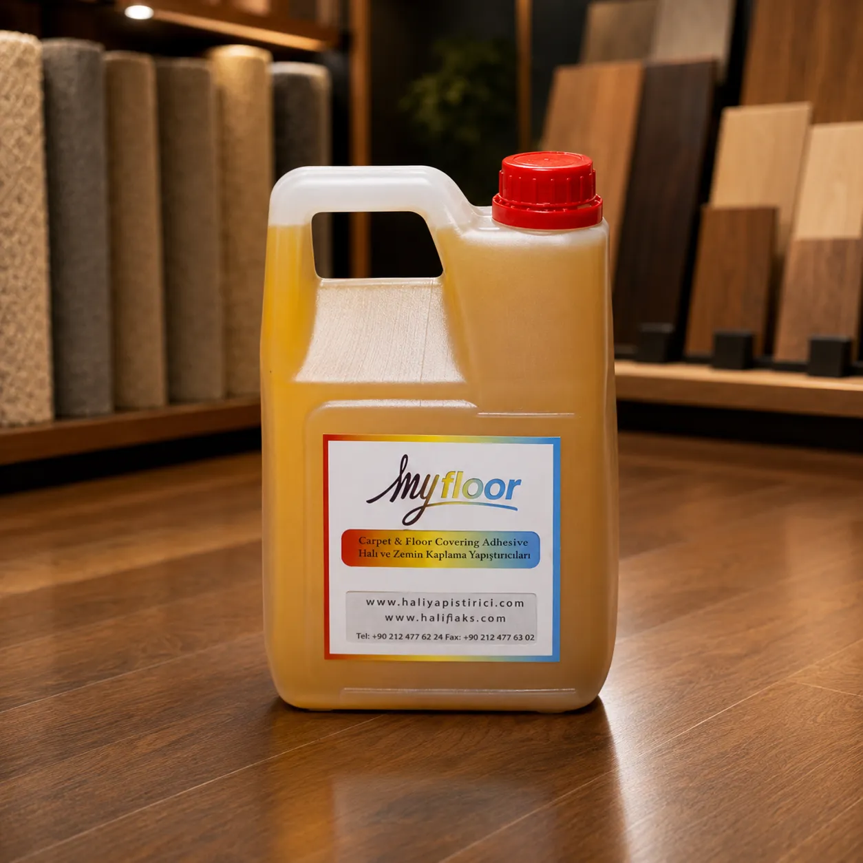 Halı uygulamalarında güçlü ve hızlı yapışma! Myfloor Neopren Kauçuk Esaslı Halı Yapıştırıcısı, yüksek yapışma performansı sayesinde halının zemine güvenli şekilde sabitlenmesine yardımcı olur. Ev tipi ve ticari halılarda kullanılabilen ürün, özellikle kenar ve birleşim bölgelerinde ekonomik uygulama imkânı sunar. 3 litrelik ambalajı ve kolay uygulanabilir yapısıyla profesyonel halı döşeme işlemleri için pratik bir çözümdür.